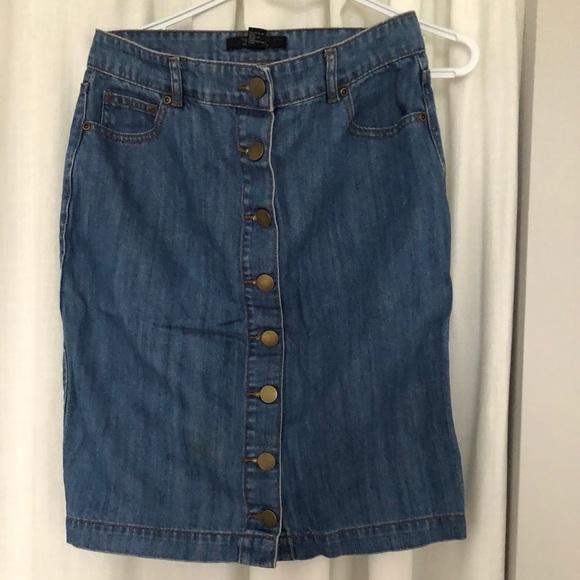 High waisted denim Forever 21 skirt, Large - Picture 1 of 4